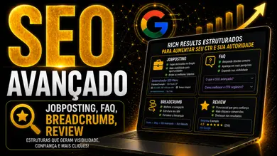 Capa do episódio - JobPosting, FAQ, Breadcrumb, Review